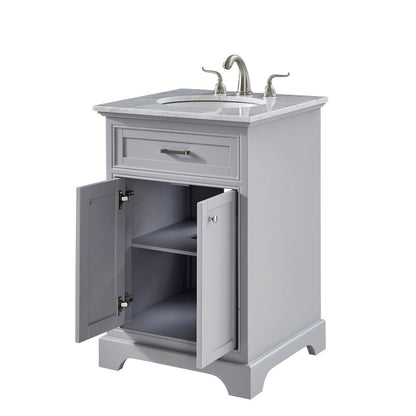 24 In. Single Bathroom Vanity Set In Light Grey