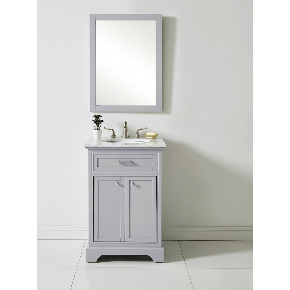 24 In. Single Bathroom Vanity Set In Light Grey