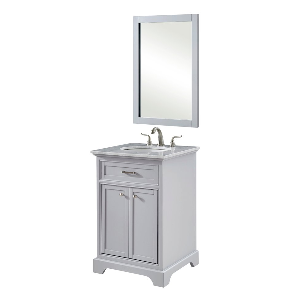 24 In. Single Bathroom Vanity Set In Light Grey