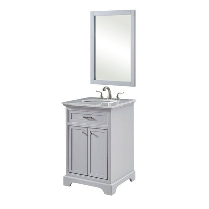 24 In. Single Bathroom Vanity Set In Light Grey