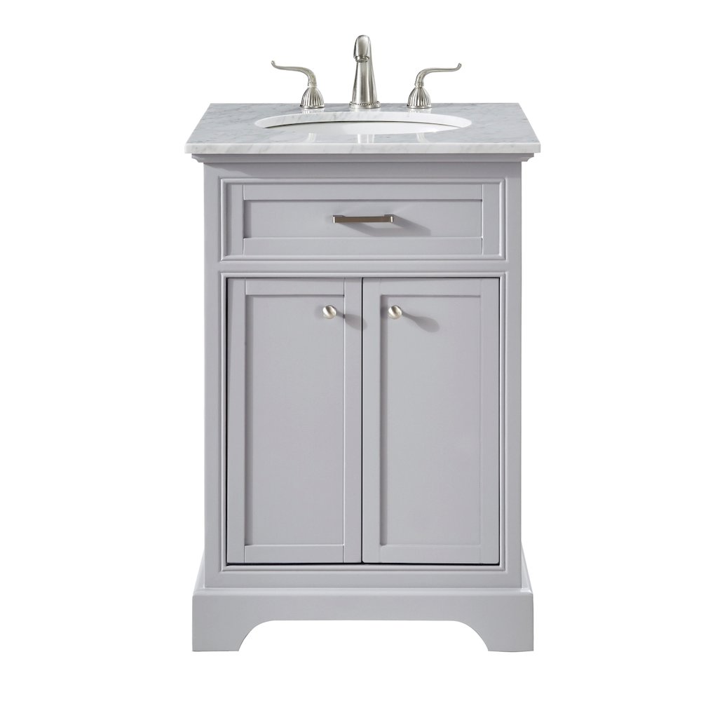 24 In. Single Bathroom Vanity Set In Light Grey