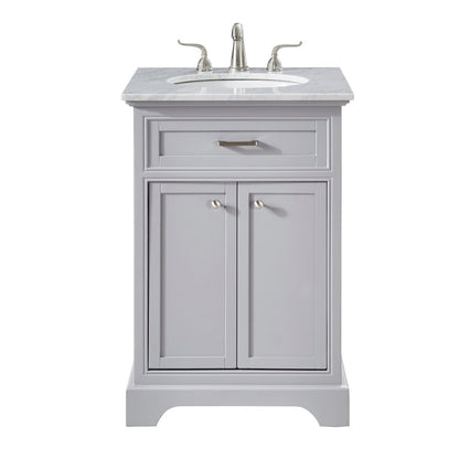24 In. Single Bathroom Vanity Set In Light Grey