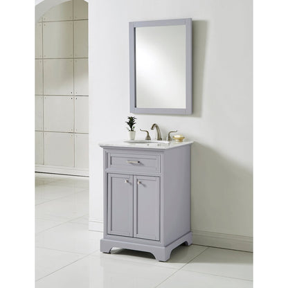 24 In. Single Bathroom Vanity Set In Light Grey