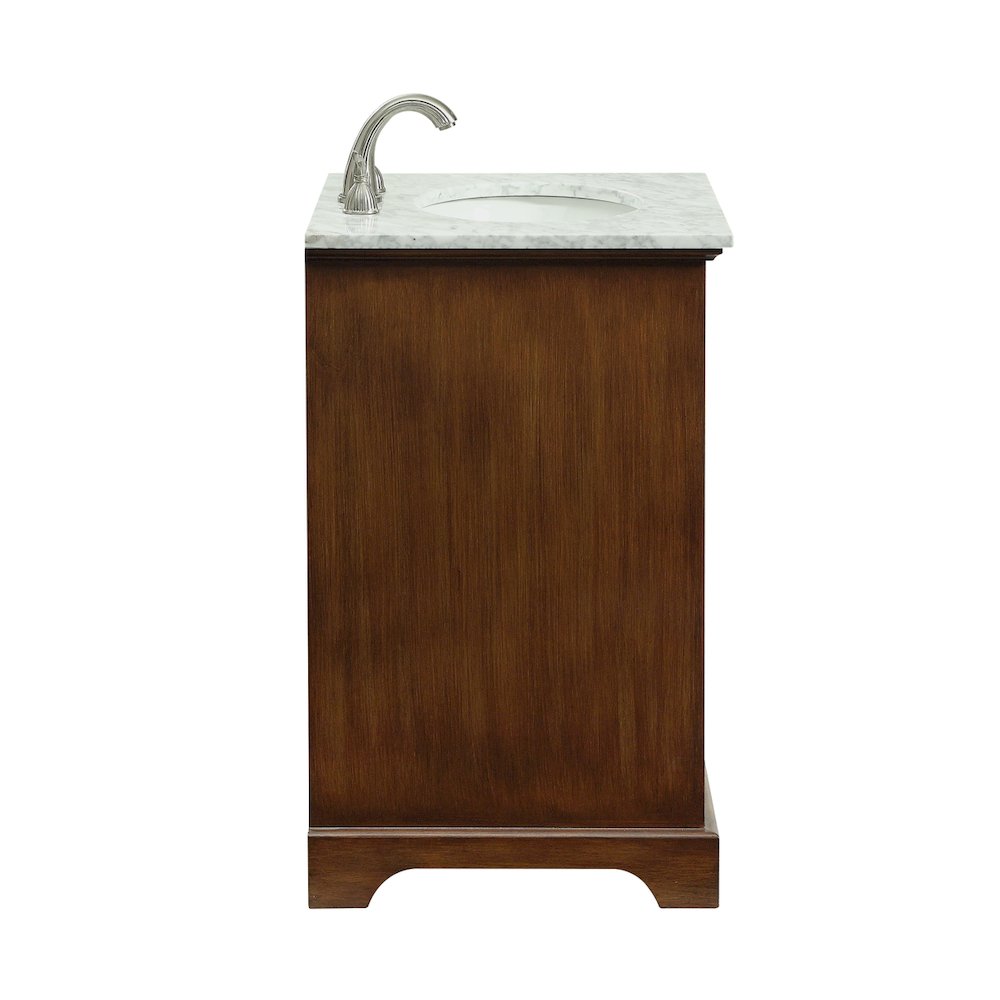 24 In. Single Bathroom Vanity Set In Teak