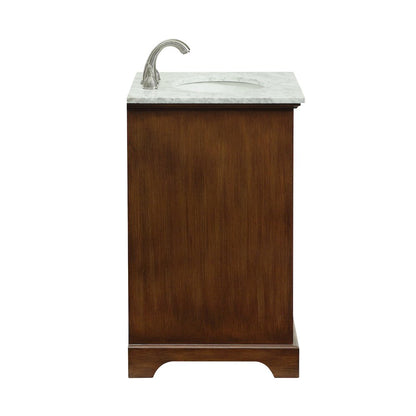 24 In. Single Bathroom Vanity Set In Teak