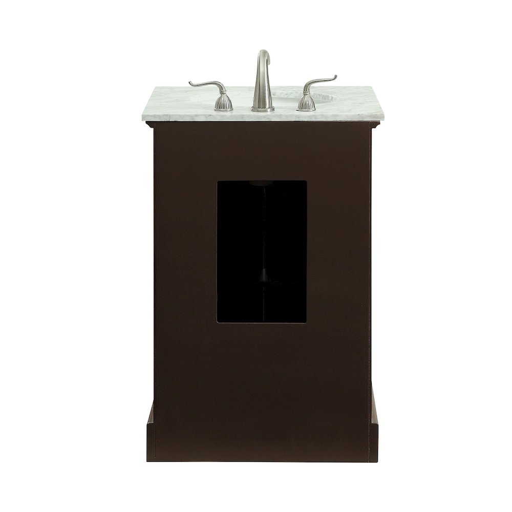 24 In. Single Bathroom Vanity Set In Teak