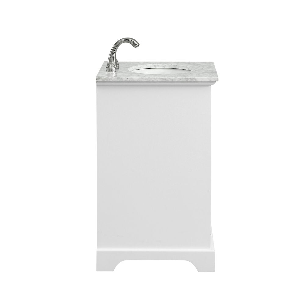 24 In. Single Bathroom Vanity Set In White