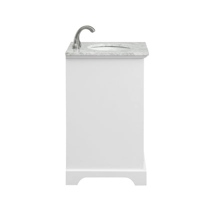 24 In. Single Bathroom Vanity Set In White