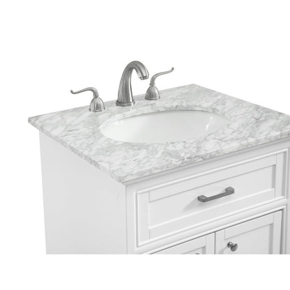 24 In. Single Bathroom Vanity Set In White