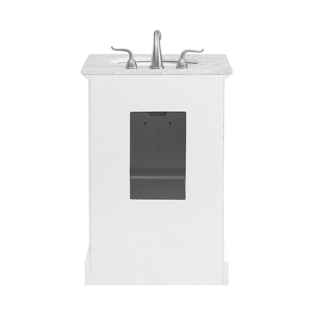 24 In. Single Bathroom Vanity Set In White