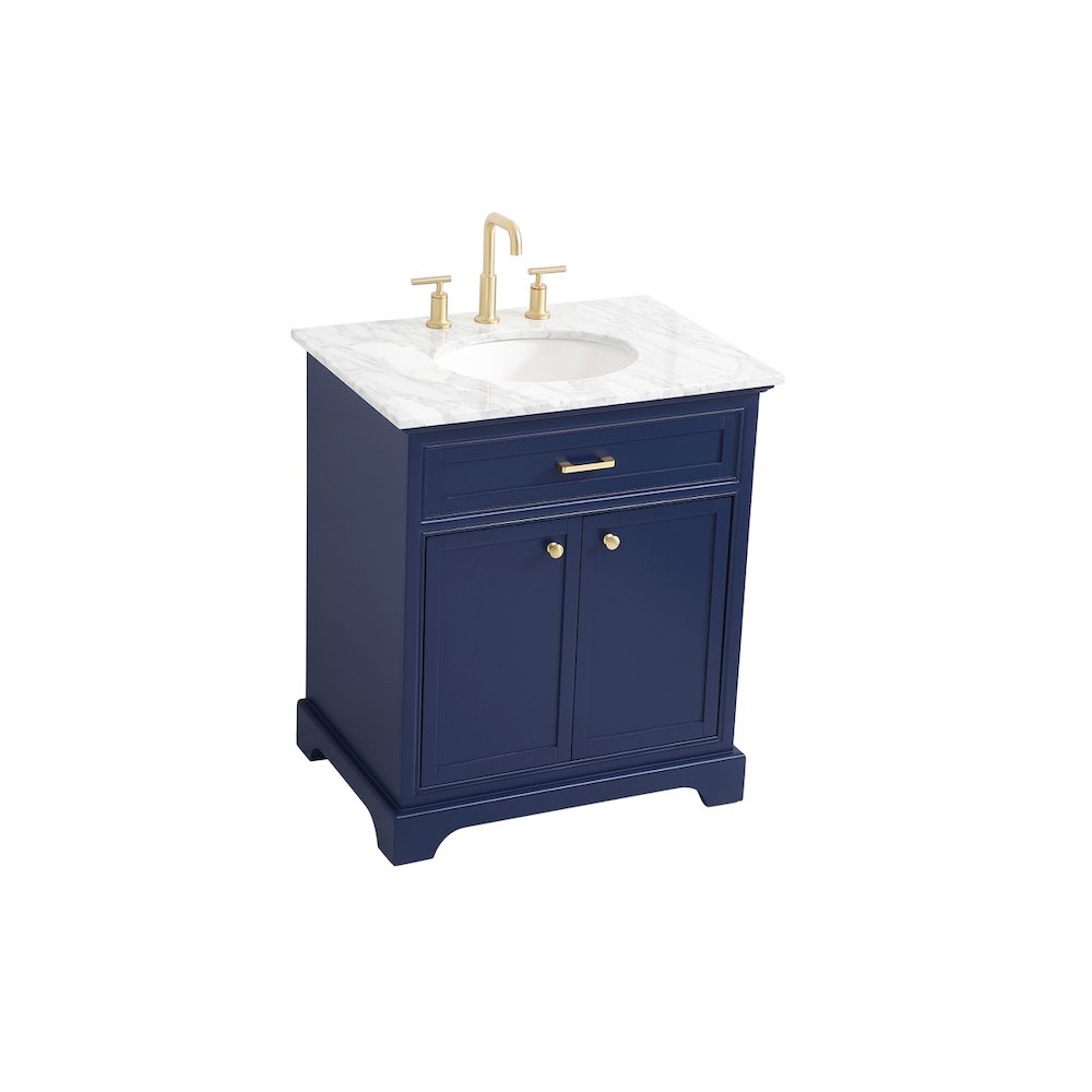 30 inch Single bathroom vanity in Blue
