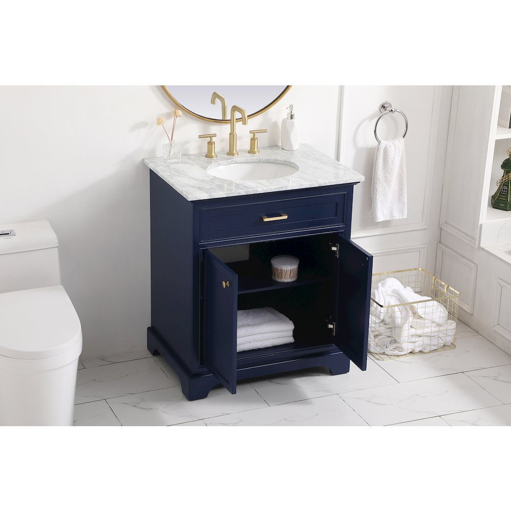 30 inch Single bathroom vanity in Blue
