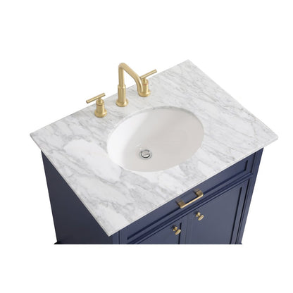 30 inch Single bathroom vanity in Blue