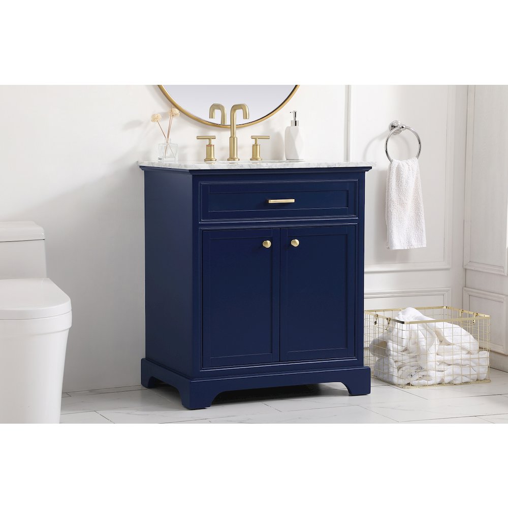 30 inch Single bathroom vanity in Blue