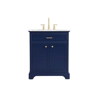 30 inch Single bathroom vanity in Blue