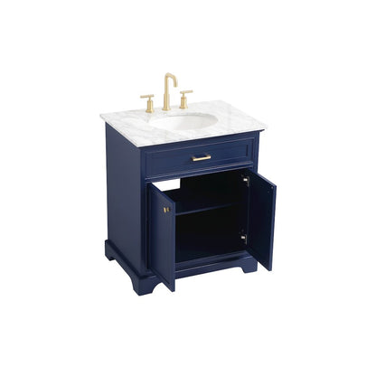 30 inch Single bathroom vanity in Blue