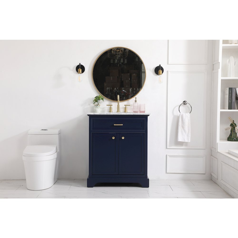 30 inch Single bathroom vanity in Blue