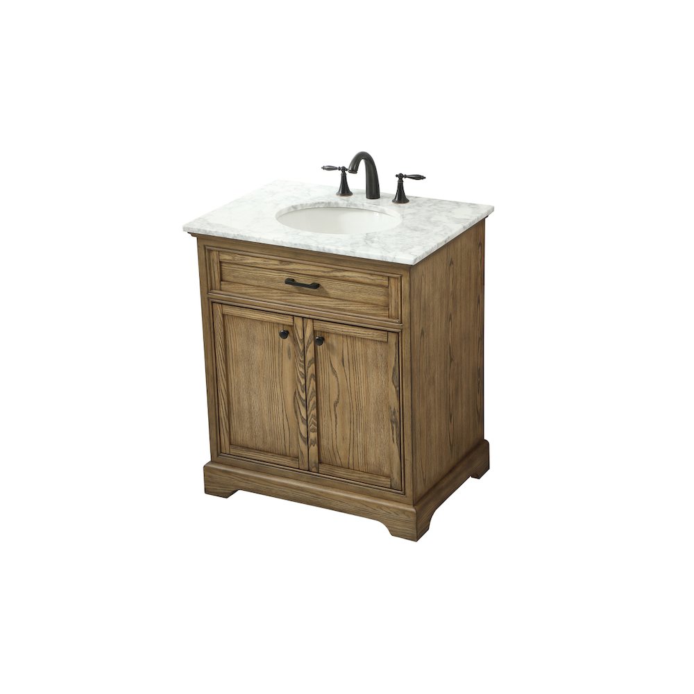 30 inch Single bathroom vanity in driftwood
