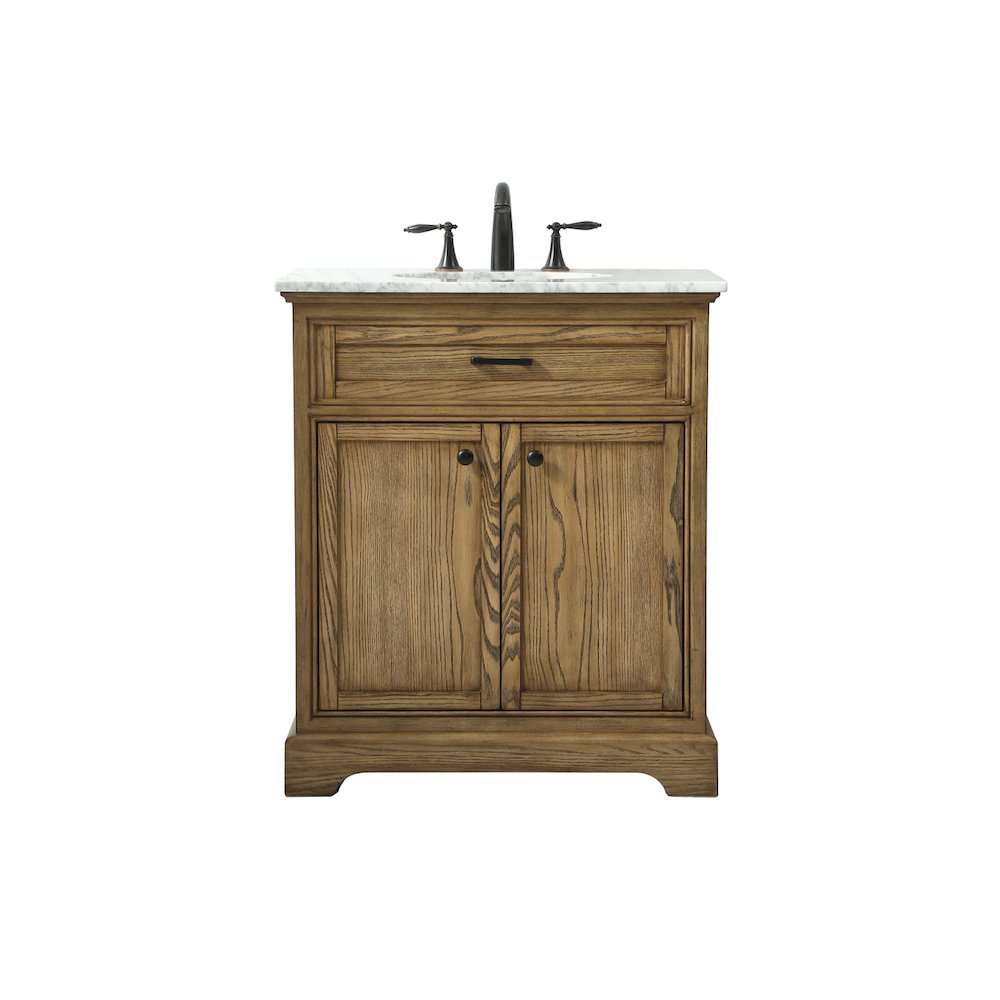 30 inch Single bathroom vanity in driftwood