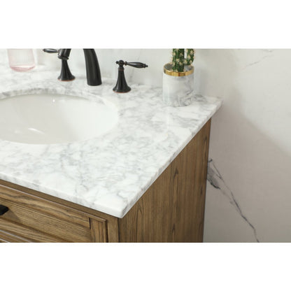 30 inch Single bathroom vanity in driftwood