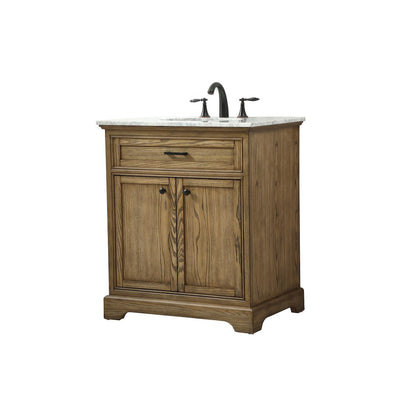 30 inch Single bathroom vanity in driftwood
