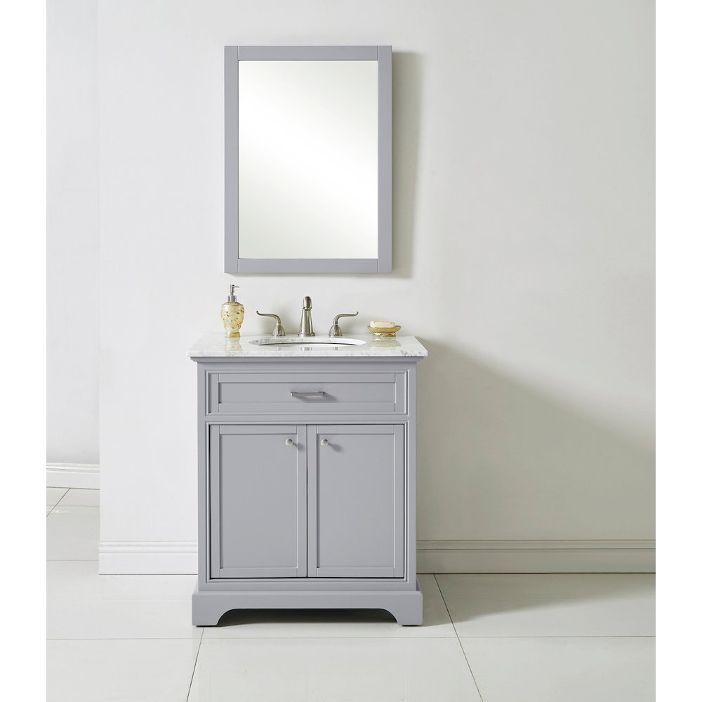 30 In. Single Bathroom Vanity Set In Light Grey