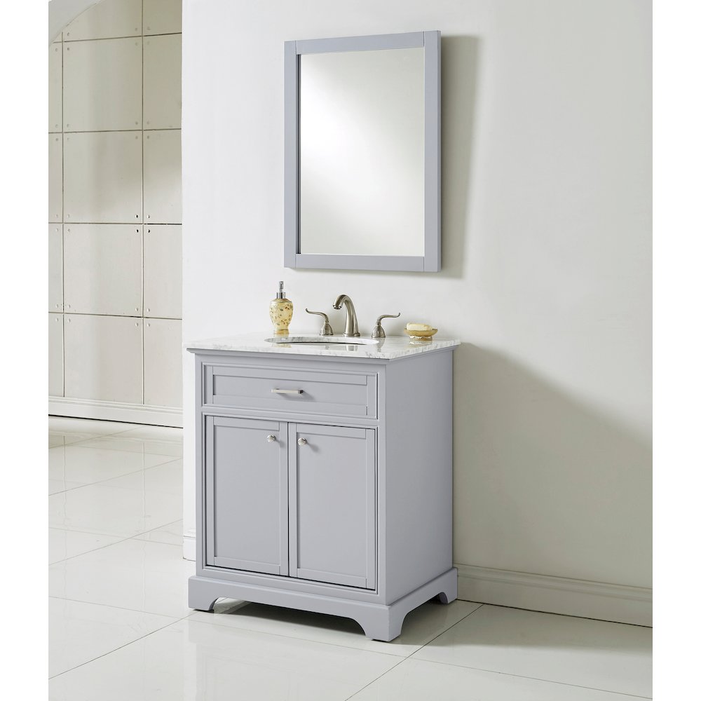 30 In. Single Bathroom Vanity Set In Light Grey