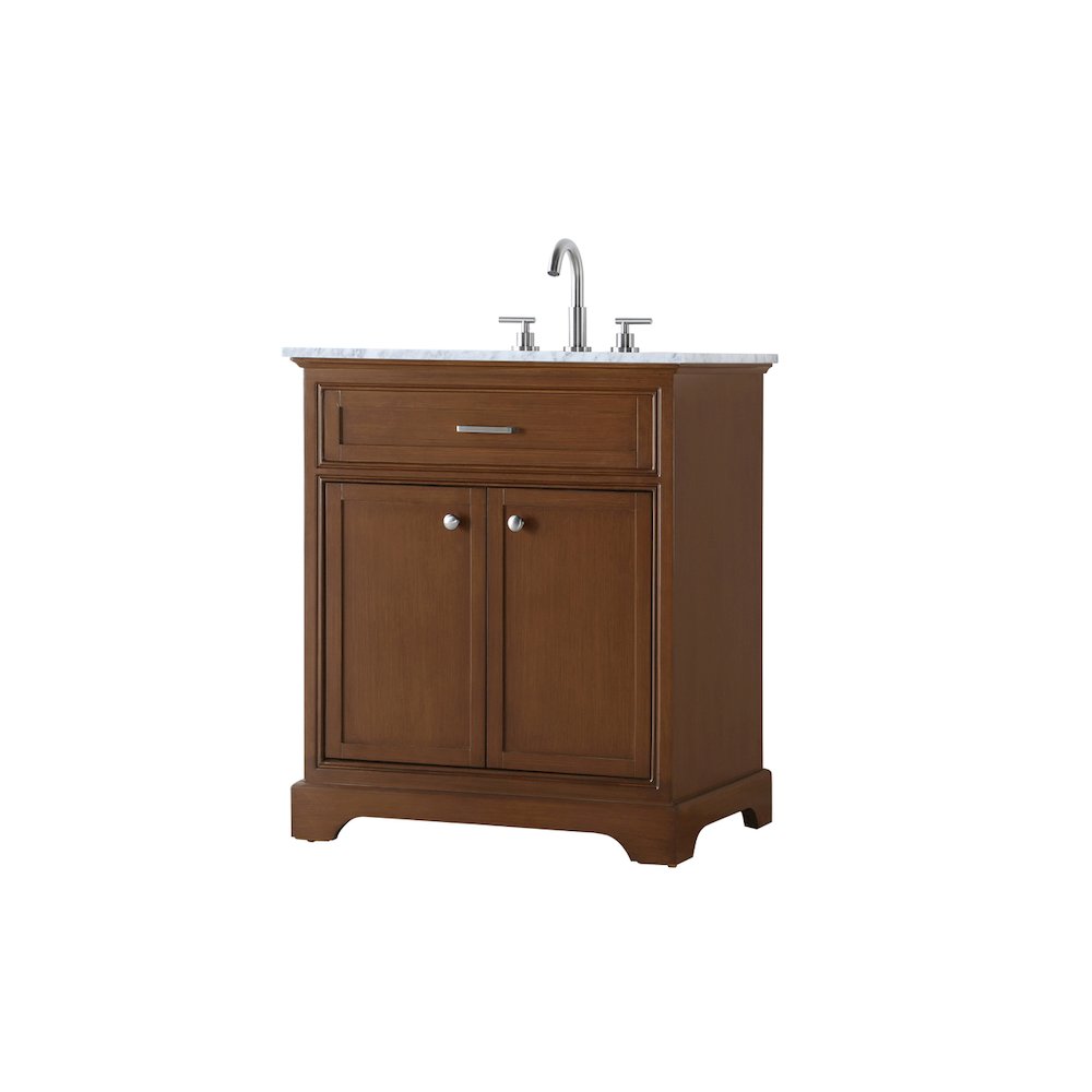 30 In. Single Bathroom Vanity Set In Teak