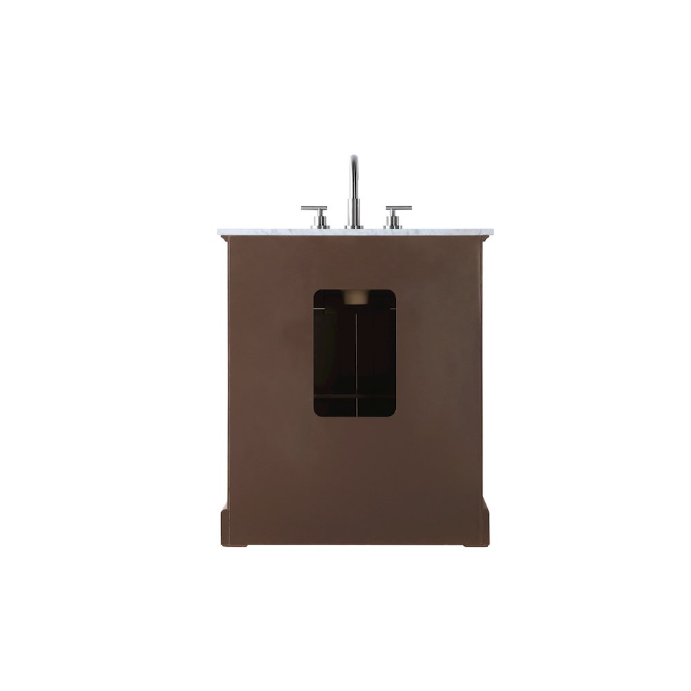 30 In. Single Bathroom Vanity Set In Teak