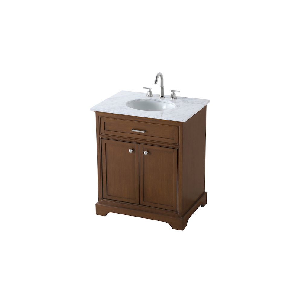 30 In. Single Bathroom Vanity Set In Teak