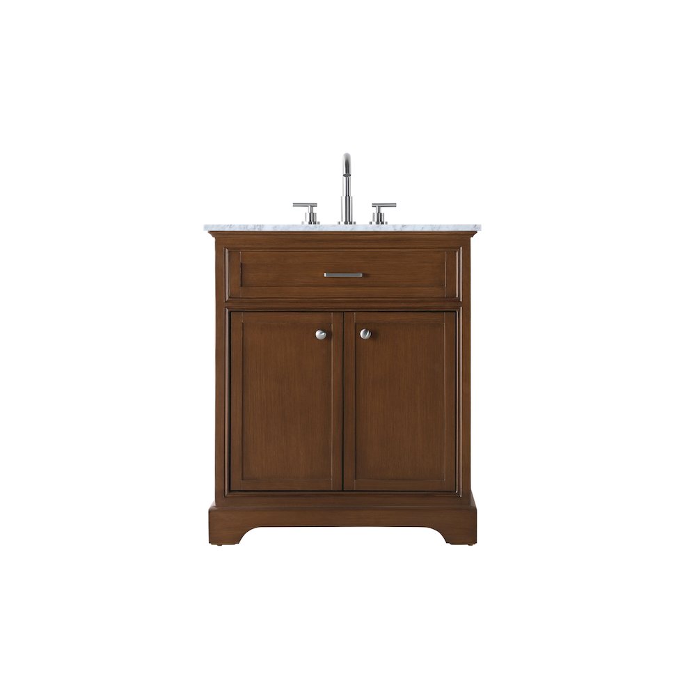 30 In. Single Bathroom Vanity Set In Teak