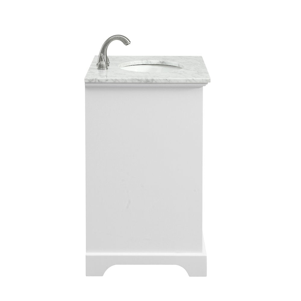 30 In. Single Bathroom Vanity Set In White
