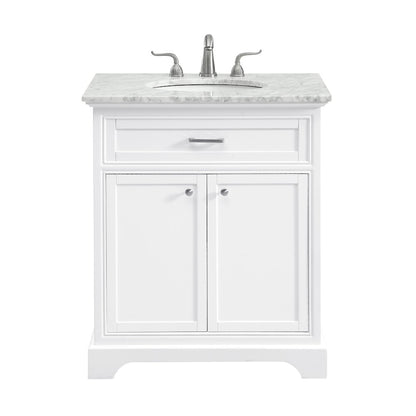 30 In. Single Bathroom Vanity Set In White