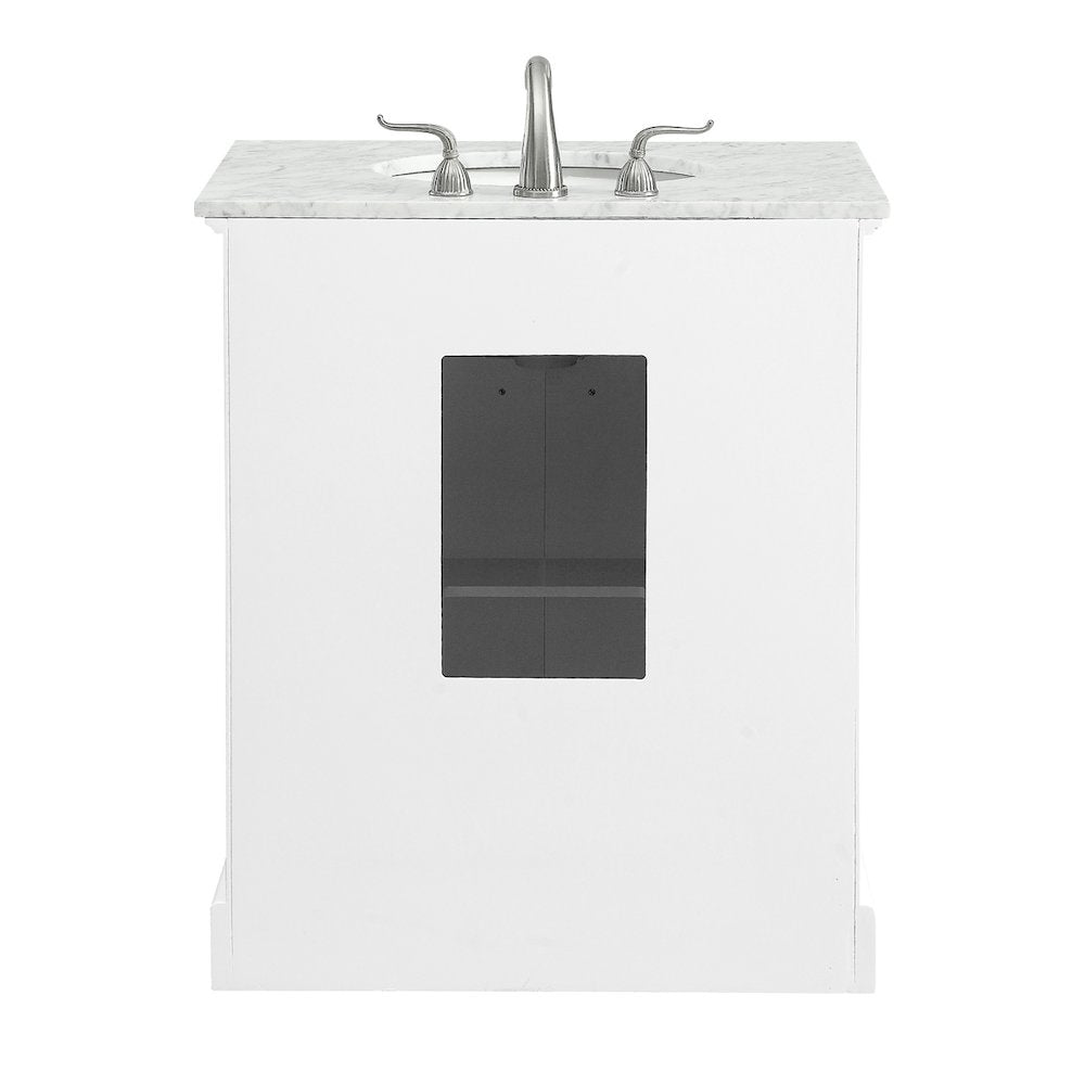 30 In. Single Bathroom Vanity Set In White