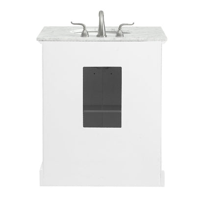 30 In. Single Bathroom Vanity Set In White