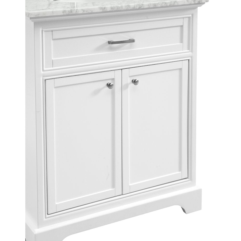30 In. Single Bathroom Vanity Set In White