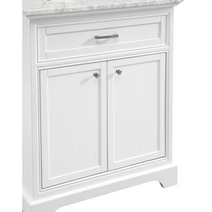 30 In. Single Bathroom Vanity Set In White