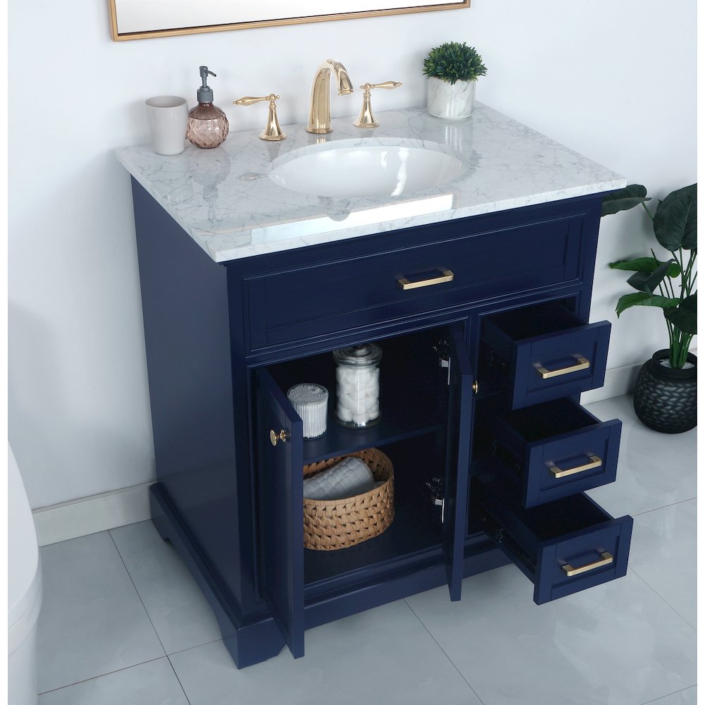 32 inch Single bathroom vanity in Blue