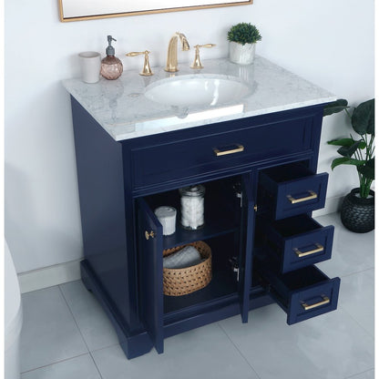 32 inch Single bathroom vanity in Blue