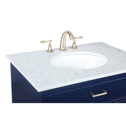 32 inch Single bathroom vanity in Blue