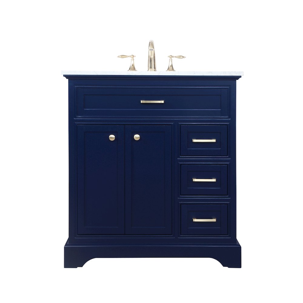 32 inch Single bathroom vanity in Blue