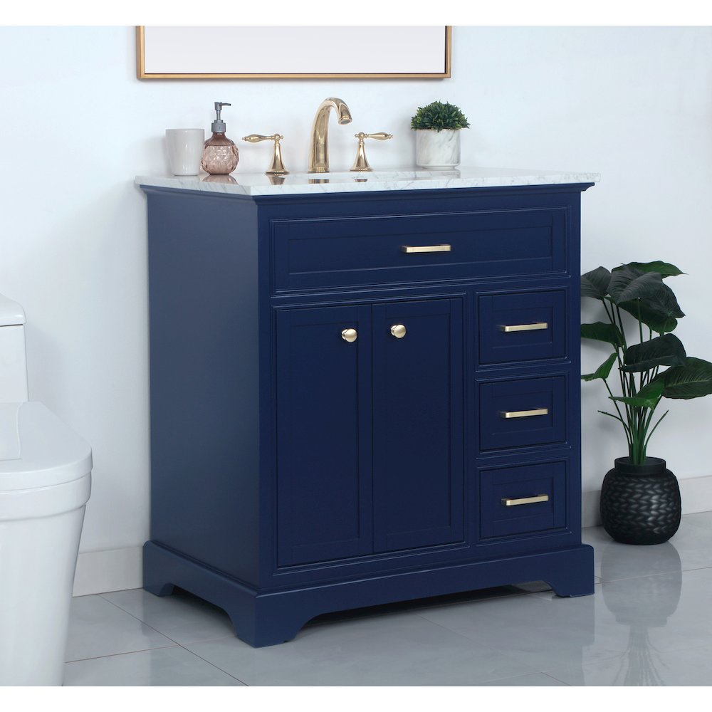 32 inch Single bathroom vanity in Blue