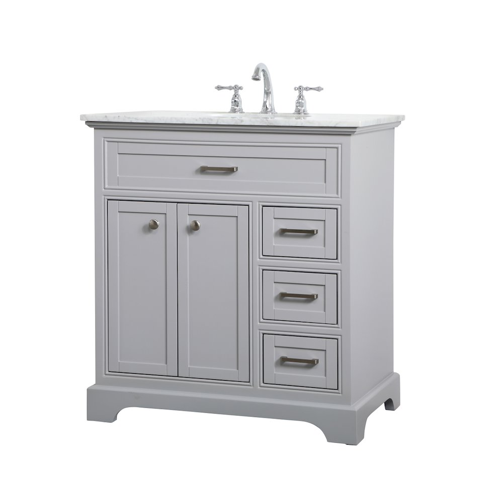 32 inch Single bathroom vanity in grey