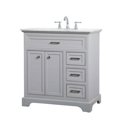 32 inch Single bathroom vanity in grey