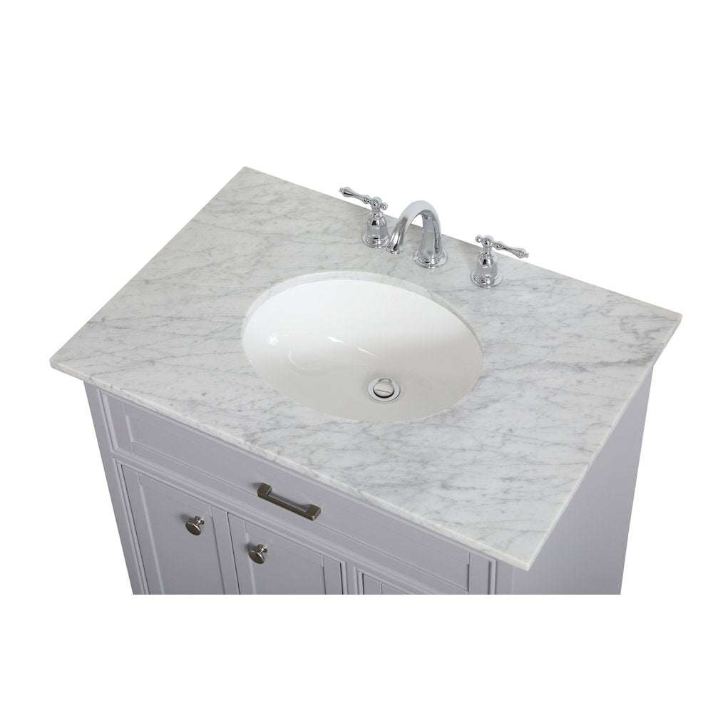32 inch Single bathroom vanity in grey