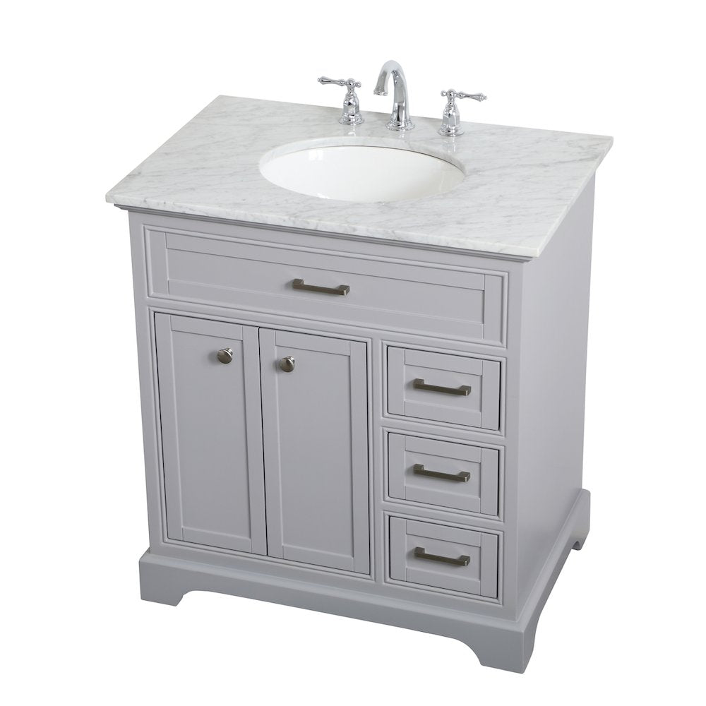 32 inch Single bathroom vanity in grey