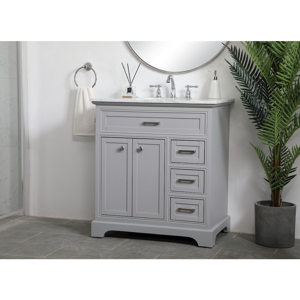 32 inch Single bathroom vanity in grey