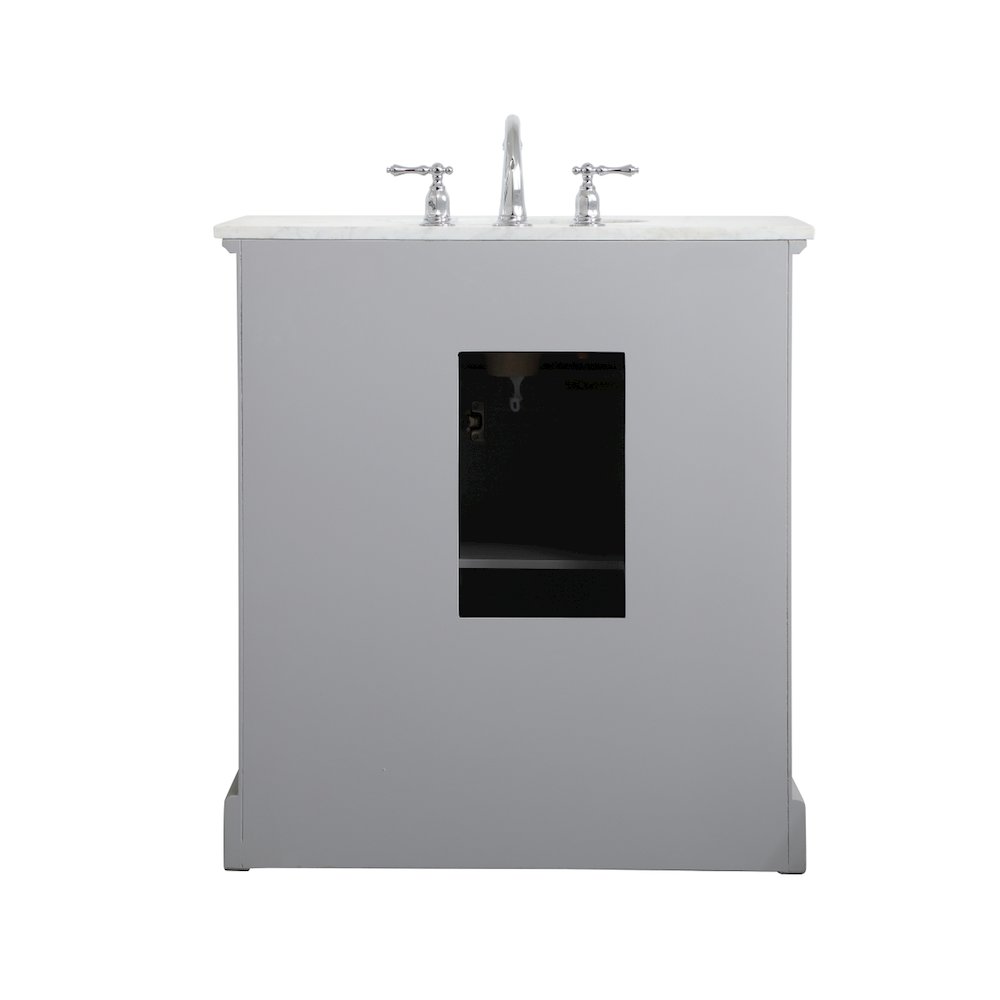 32 inch Single bathroom vanity in grey