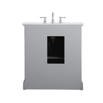 32 inch Single bathroom vanity in grey