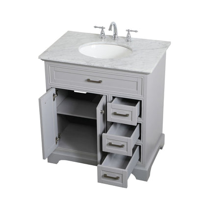 32 inch Single bathroom vanity in grey